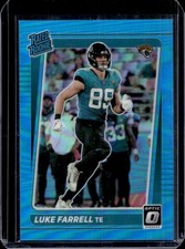 2021 Panini Donruss Optic Luke Farrell Aqua Rookie RC #/299 Jaguars