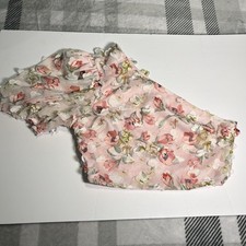 One Shoulder Crop Top Floral Flouncy Check Measurements Whimsical Fairy