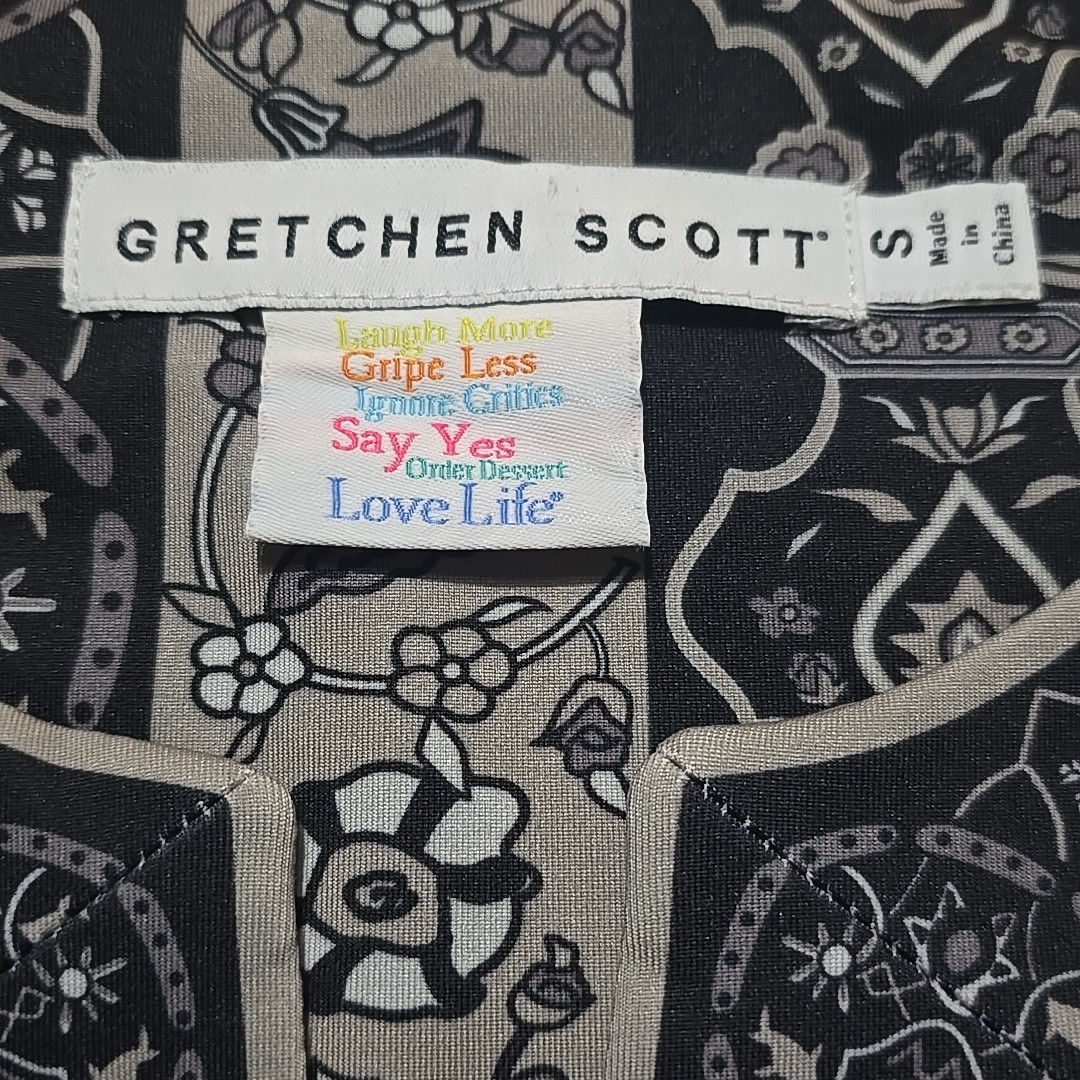 Gretchen Scott Topkapi Jersey Split Neck Tunic Fl… - image 2