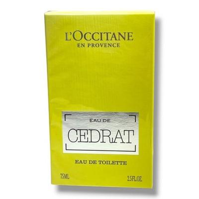 *L'Occitane Eau De Cedrat Eau De Toilette Spray 75ml/2.5fl.oz. New Sealed