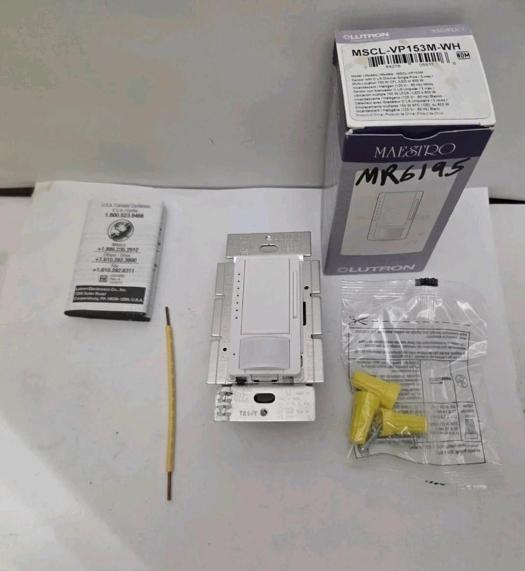 NEW GENUINE LUTRON MSCL-VP153M-WH SENSOR WITH C-L DIMMER