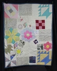 Vtg Quilt Lap Wall Hanging Crazy Patchwork Compilation Cotton Cottagecore 38x38