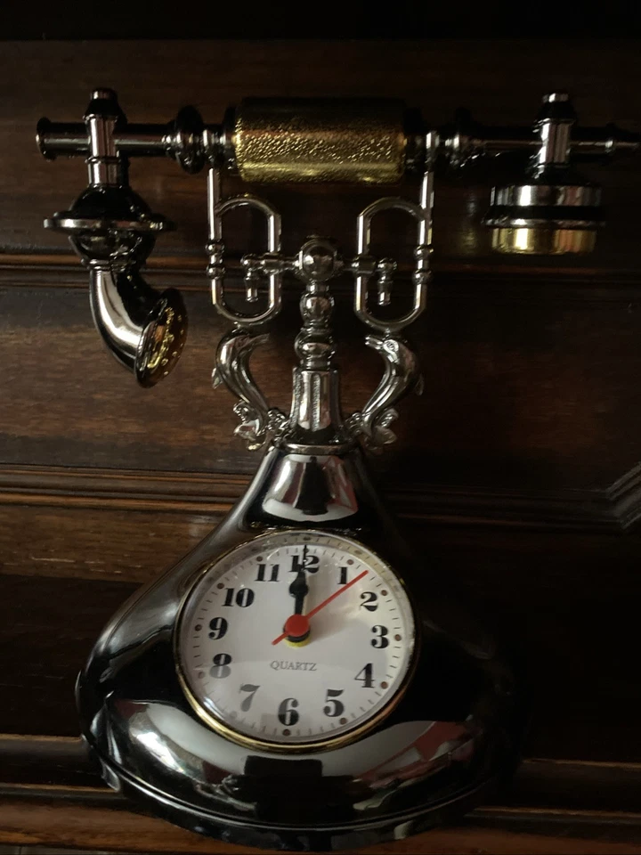 Reloj de escritorio vintage con dial giratorio para teléfono oficina en casa regalo peculiar Foto 3 de 4