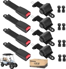 10L0L 4 PCS Universal Retractable Golf Cart Seat Belts Kit for Yamaha Club Car E