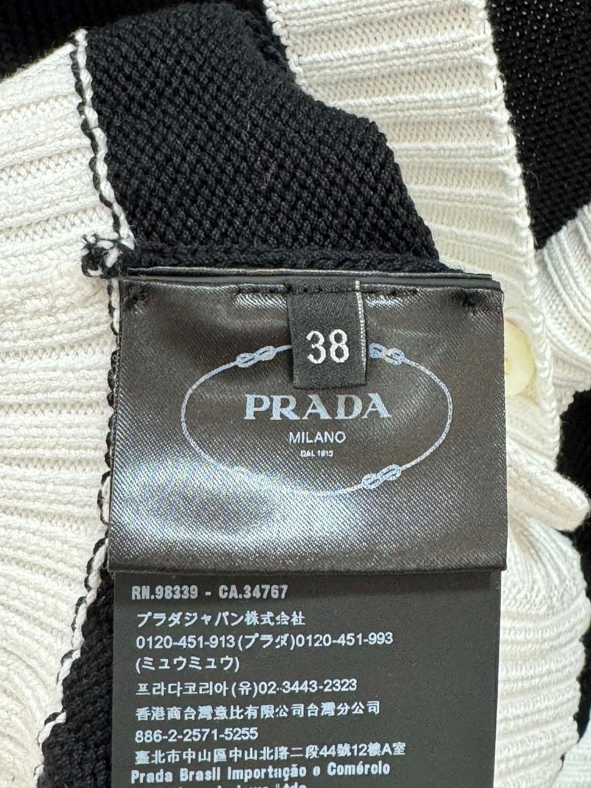 Prada Cotton Cropped Cardigan Size 38 152163071 thumbnail 5
