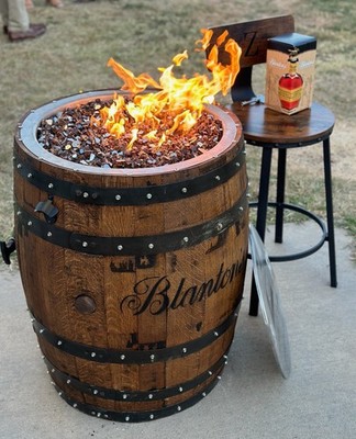 Bourbon Barrel Gas Fire Pits Free Shipping