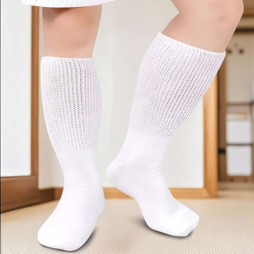 Diabetic Socks, Non-Binding Circulatory Loose-Fit Top Crew Socks for Men Women - Picture 6 of 15