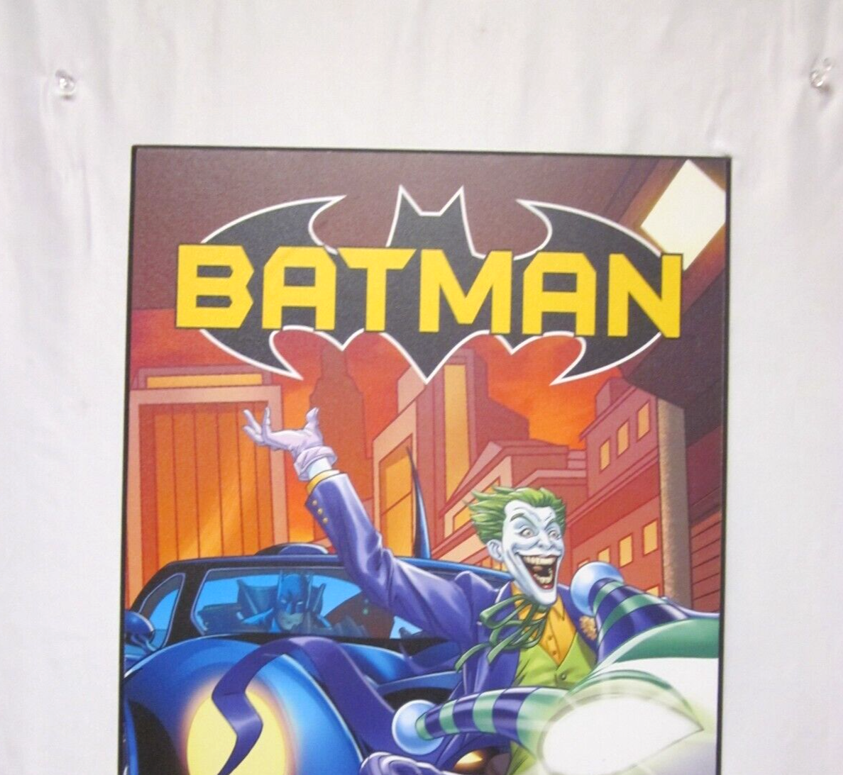 DC Comics Batman The Joker 13x19 Wood Wall Art Plaque Animation