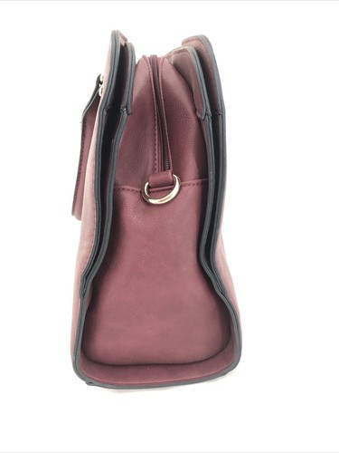 Dasein Satchel Handbag Shoulder Purse Tote Top Handle Work Bag Deep Red - Picture 4 of 7
