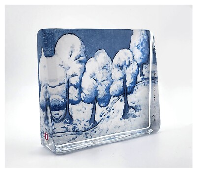 IITTALA Finland HELJA LIUKKO SUNDSTROM Large Art Glass Card