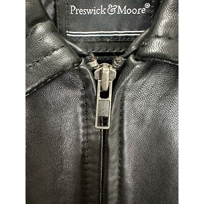 ジャケット・アウター 00s LHP Zip Gimmick Leather Jacket Y2K Preswick & Moore Women's Y2K Black 100% Leather Full Zip Jacket