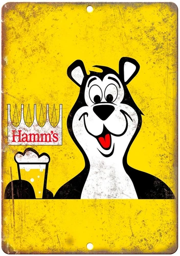 Hamm's Beer Bear Vintage Breweriana Ad Reproduction Metal Sign E77
