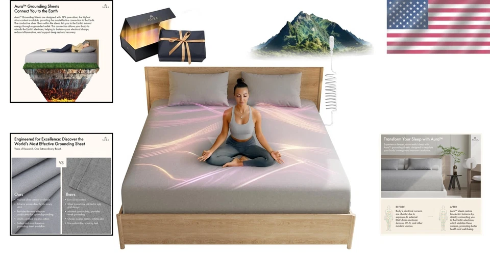 Lençóis de aterramento Experience Luxury Sleep with King Size - 2% prata pura - Imagem 2 de 4