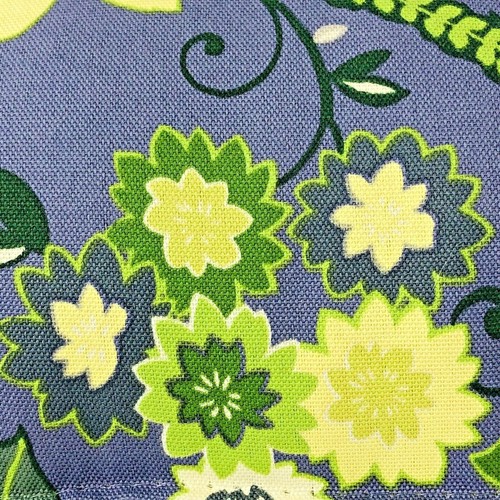Plow & Hearth Indoor/Outdoor Pillow 17"x17" Blue Chartreuse Floral Polyester EUC - Picture 5 of 7