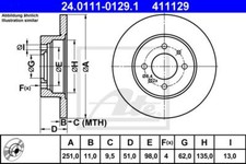 Disque de frein Fiat 132