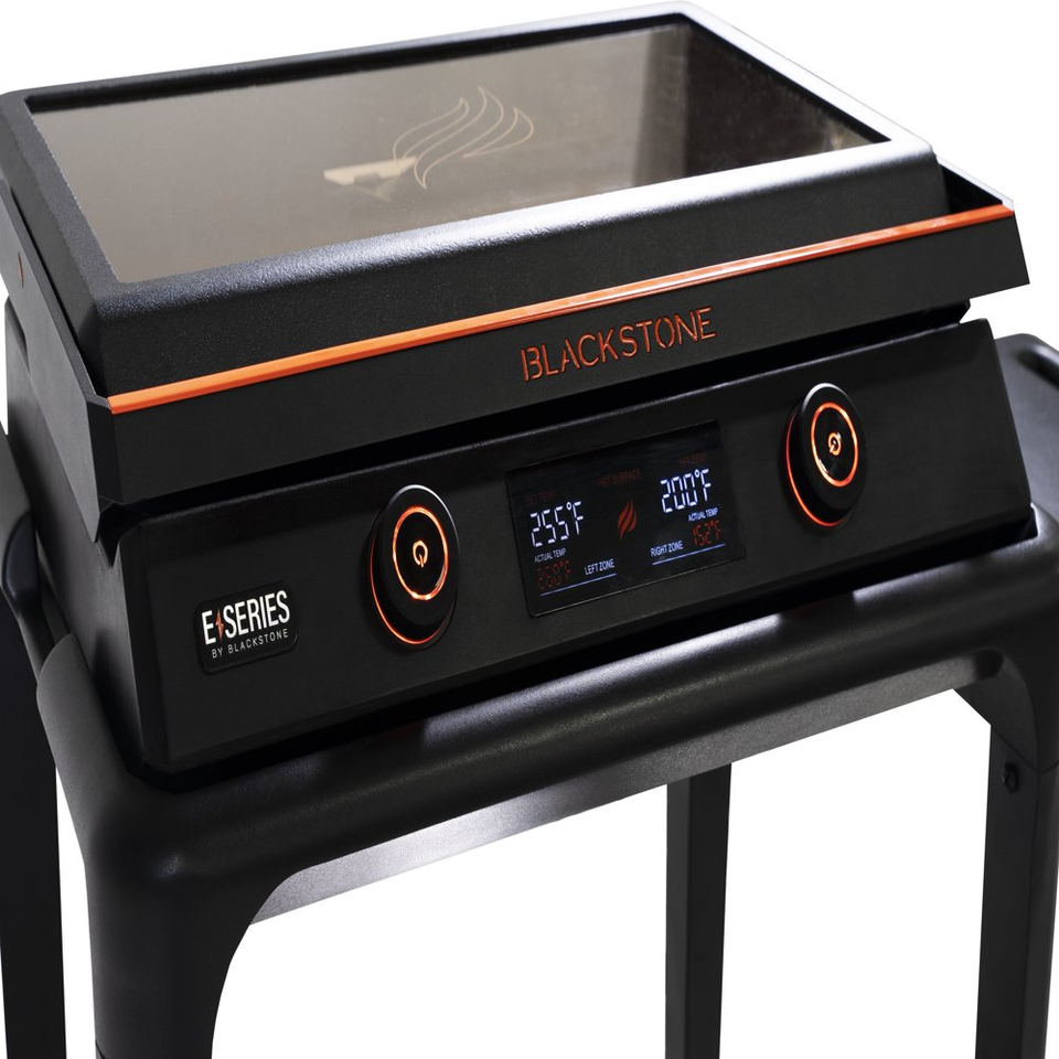 22in electric tabletop griddle w prep cart blackstone e series bbq