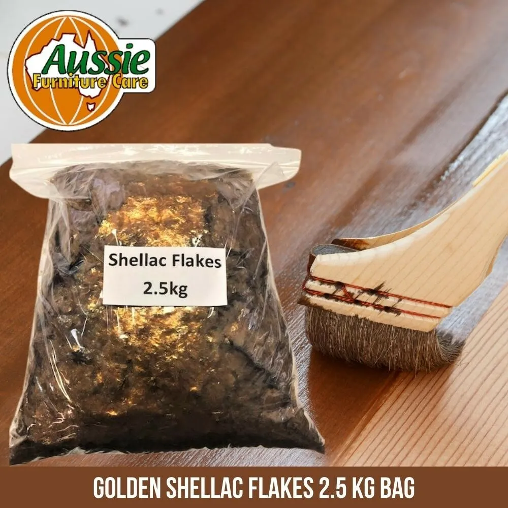 Shellac Flakes Golden Orange 2.5 Kg Bag For French Polish For