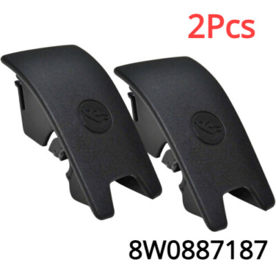 2Pcs Black Child Seat Isofix Slot Trim Cover Fit For Audi A4/S4 A5
