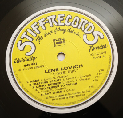 LENE LOVICH Stateless synth pop new wave french 1979 Stiff 940807
