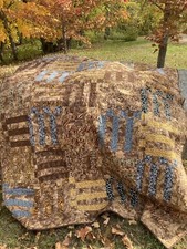 SAFARI Theme Quilt 67 x 90 Machine Pieced Quilted Animal Prints Tiger Leopard