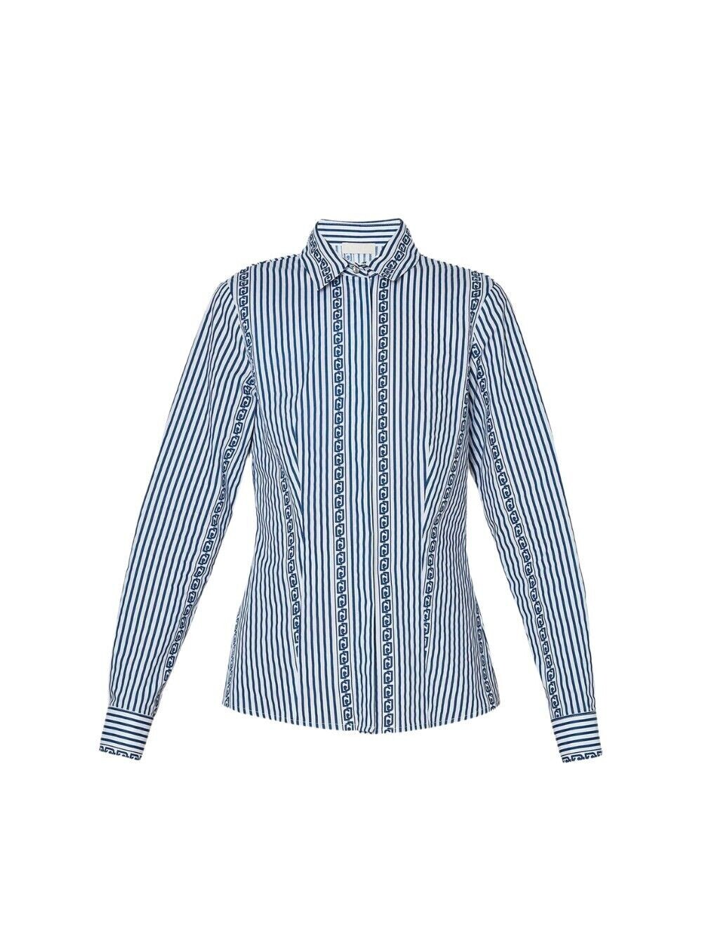 Camisa Liu Jo En Popelín Estampado, de Mujer, Desde Encajar Slim, Algodón Puro