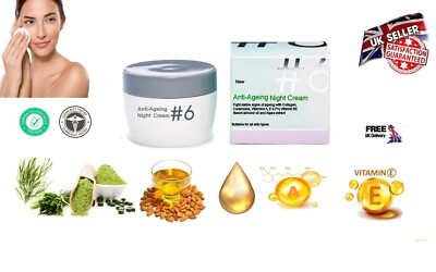 #6 Anti-Aging Nachtcreme Süßmandel Algen Extrakt Vitamine A & E Pro B5