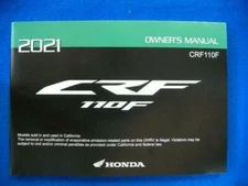 2021 CRF110F Brand New Factory Original Owners Manual HO23
