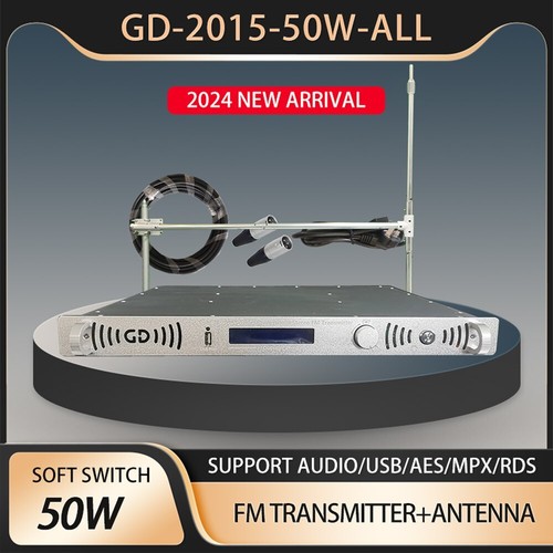 50W Professional FM transmitter +Antenna Broadcasting for Radio Station