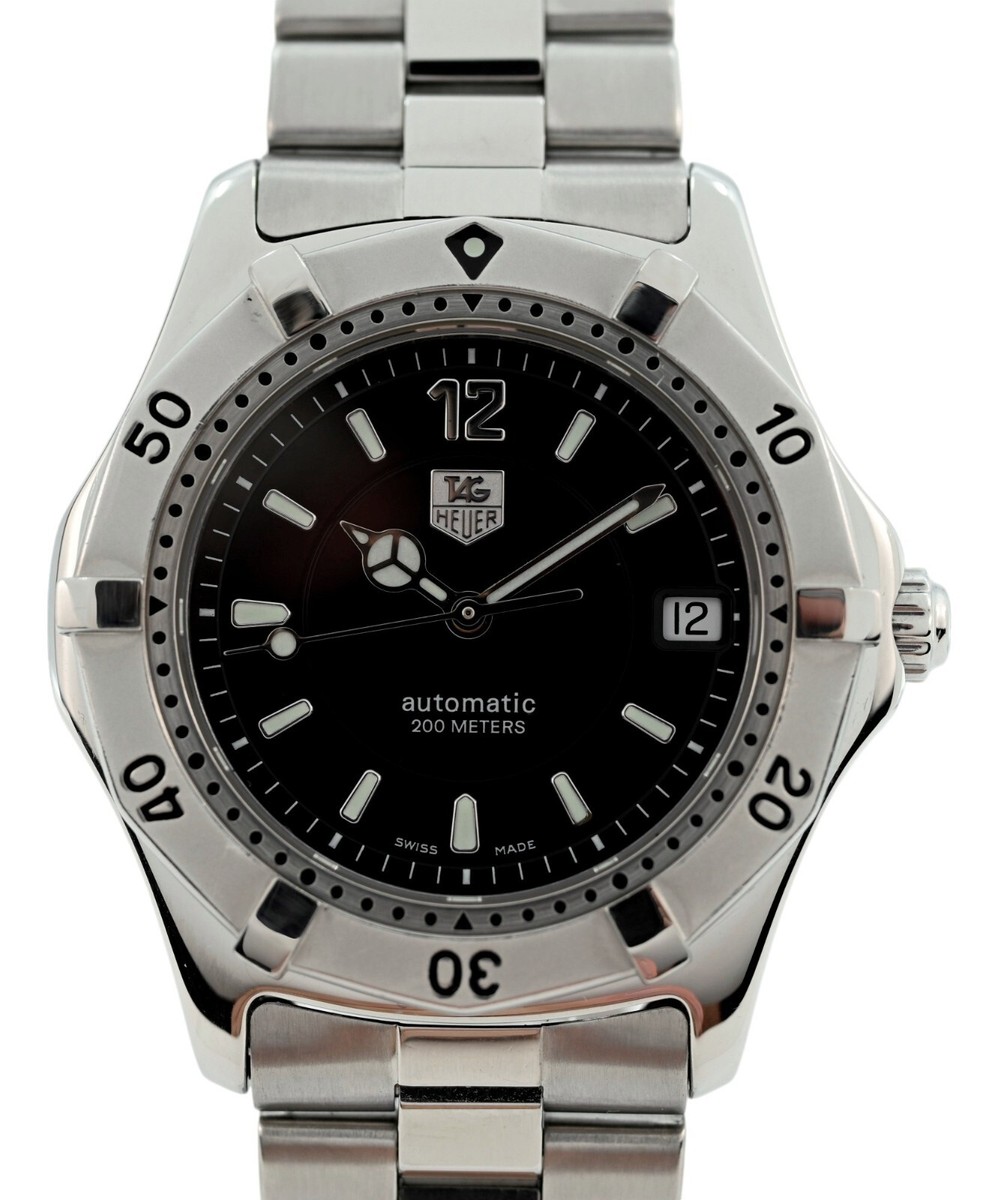 RARE Vintage 38mm Men's Tag Heuer Auto Black Dial Watch Ref