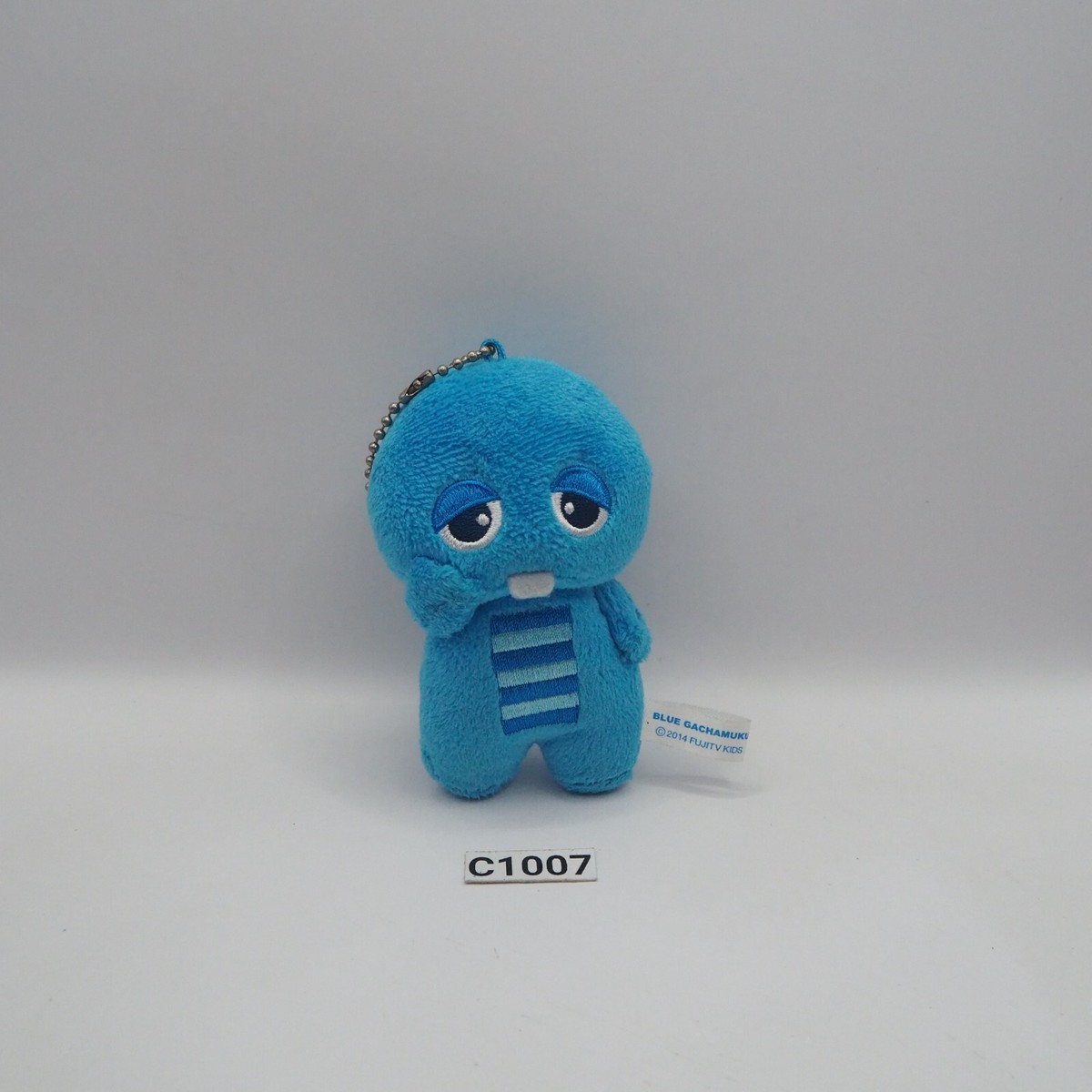 GaChapin Mukku C1007 Fuji TV 2014 Blue Plush Keychain Mascot 4