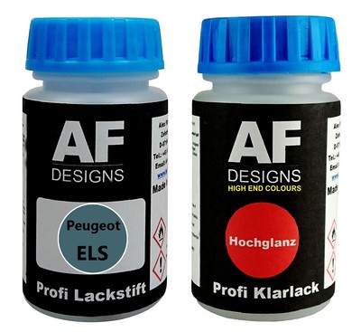 Lackstift für Peugeot ELS Bleu Magellan Klarlack je 50ml Autolack Basislack Set