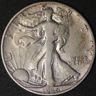 1938 D Walking Liberty Half Dollar VF / Key Date Coin
