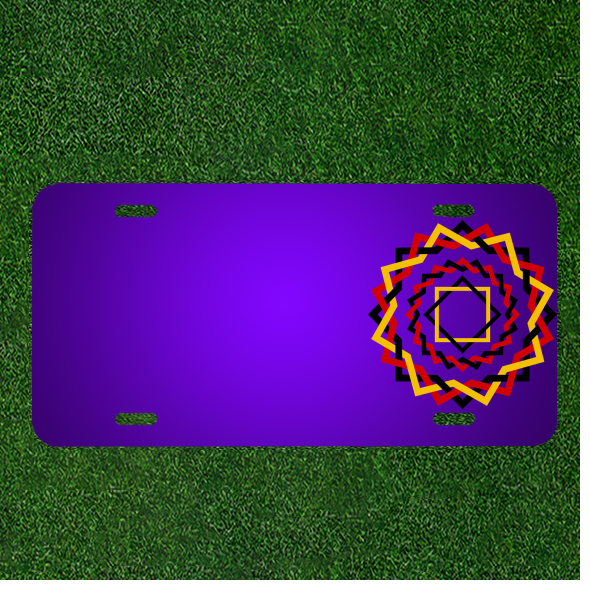 Custom License Plate with Personalized Names and Star Symbol Design