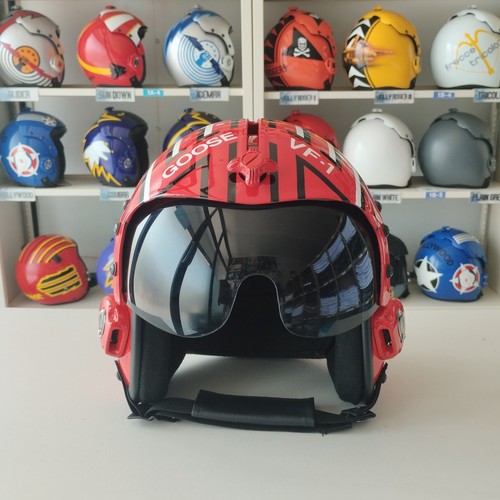 TOP GUN MAVERICK+GOOSE HGU-33 FLIGHT HELMET MOVIE PROP PILOT AVIATOR USN+T-SHIRT - Picture 12 of 23