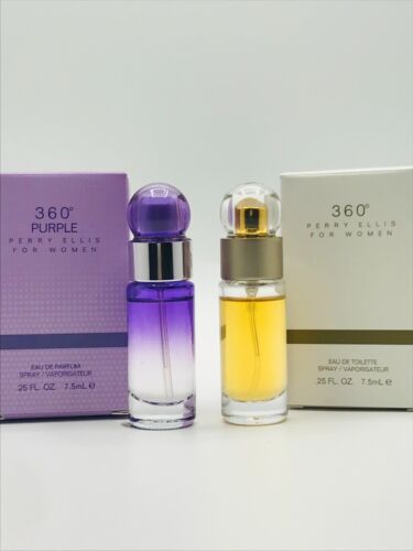 360 Purple And Perry Ellis 360 Parfum Travel Spray 7.5 ml New In Box