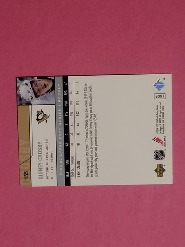 Sidney Crosby 2006-07 Upper Deck Base & Checklist 2nd Year Cards - NM or Better - Picture 5 of 12