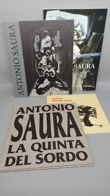 4er Lot: Antonio Saura [Konvolut] Galerie Ausstellung Kunst Kataloge Topzustand