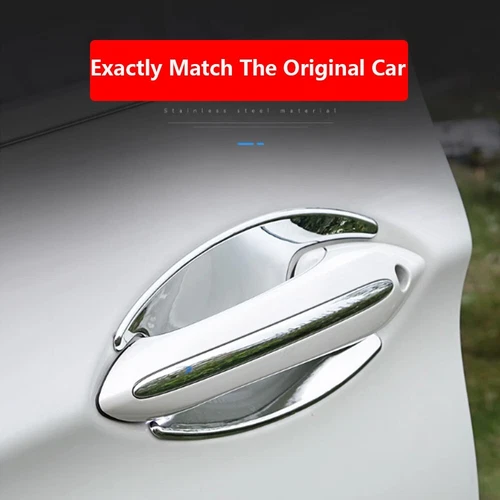 4Pcs Car External Outer Door Handle Bowl Cover Trim For BMW 5 7 F10 F07 F01 F02 - Picture 7 of 14
