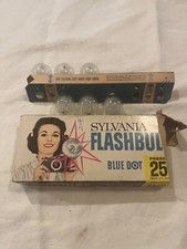 Sylvania blue dot flash bulbs- box and 6 bulbs