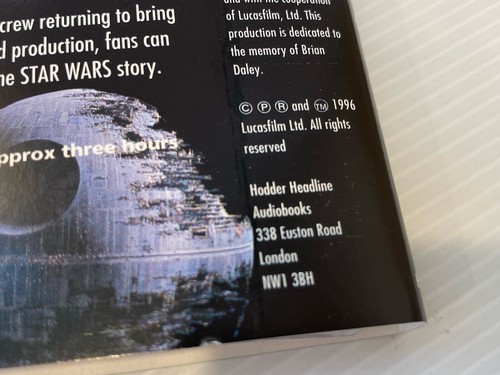 Star Wars Return Of The Jedi Audiobook Double Cassette Book Tape 3 Hours 1996 - Picture 8 of 8