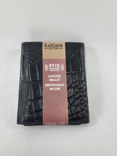 Blackcanyon Outfitters Herren Leder Geldbörse mit Mittelklappe - Schwarz - Bild 8 von 9