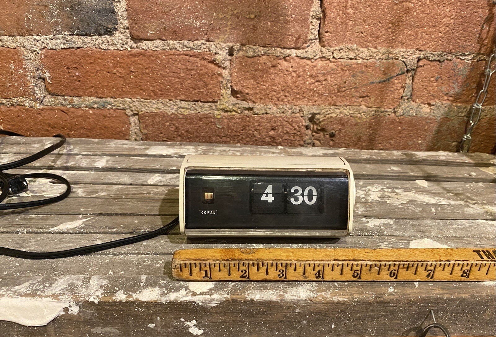 Mid Century White Copal 222 Flip Clock Works Space Age eBay