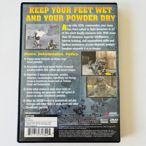 SOCOM: U.S. Navy SEALs (Sony PlayStation 2, 2002) PS2 Complete TESTED SHIPS FAST - Picture 3 of 3