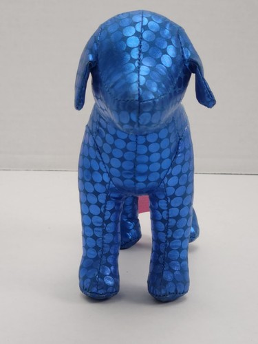 VICTORIA SECRET PINK 8" Metallic Blue Dog Plush Small Stuffed Animal Plush Dog - Picture 2 of 10