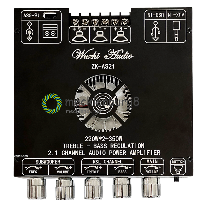 TPA3255 220WX2+350W 2.1CH Bluetooth Digital Audio Power Amplifier