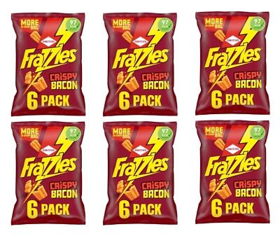 Smiths Frazzles Crispy Bacon Multipack Snacks 6 per PACK OF 6