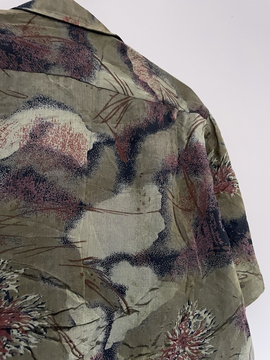 Vintage 90's Christian Dior Silk Shirt Short Sleeve Size M
