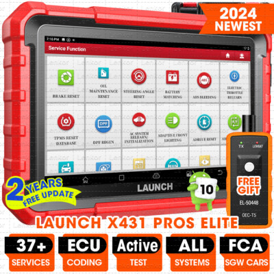 2024 LAUNCH X431 Pros V+ Elite Bidirectional Car Diagnostic Scanner Key Coding