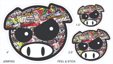Jdm Sticker Bomb Angry Pig Rally Sticker Decal Vinyl Drift Laptop Bottle 3 Pak