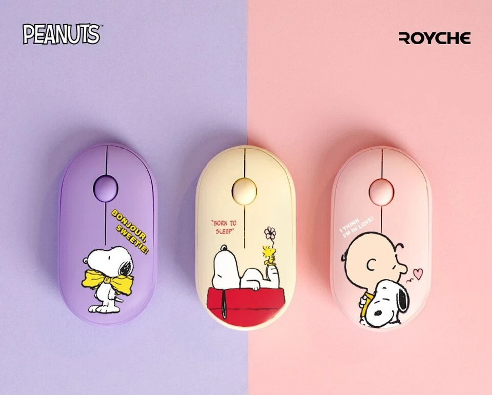 PEANUTS Snoopy Multi Pairing Wireless Mouse/2.4GHz Mice/Noise/Receiver/Bluetooth - Image 3 of 4